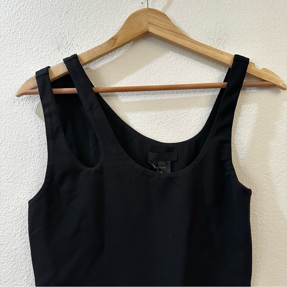 Revolve H:ours Asymtrical Tank Double Strap Bodysuit Size Medium Black NWT - Picture 2 of 7